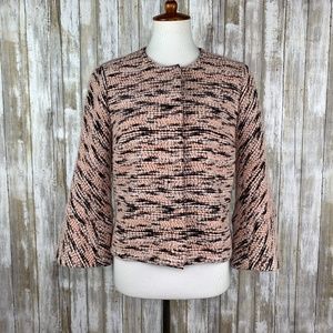 Carlisle Pink Black Tweed Textured Jacket Sz 10